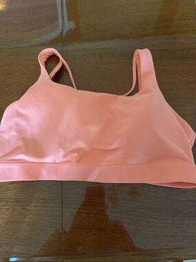 Athleta Coral Peach Strappy Sports Bra